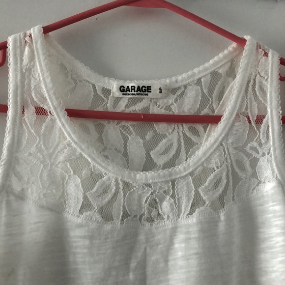 Garage White Lace Tank Top - Picture 2 of 4